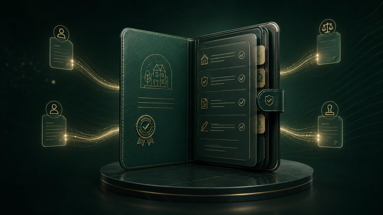 An open Property Passport receiving contributions from the people involved in the property transaction